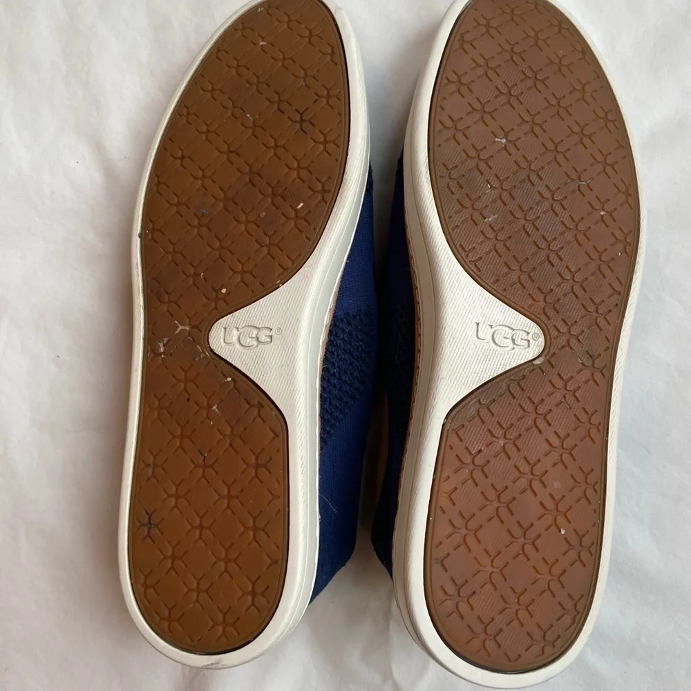 Ugg Sammy Slip On Woven Sneakers Navy‎ Blue Sz 7.5